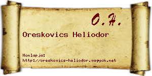 Oreskovics Heliodor névjegykártya
